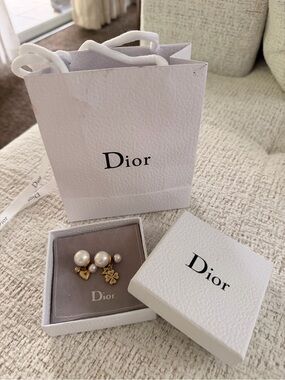 Dior Pearl Tribal Earrings
